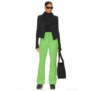 Perfect Moment Aurora Flare Corduroy High Waisted Ski Pant Pear Green Sz M NWT